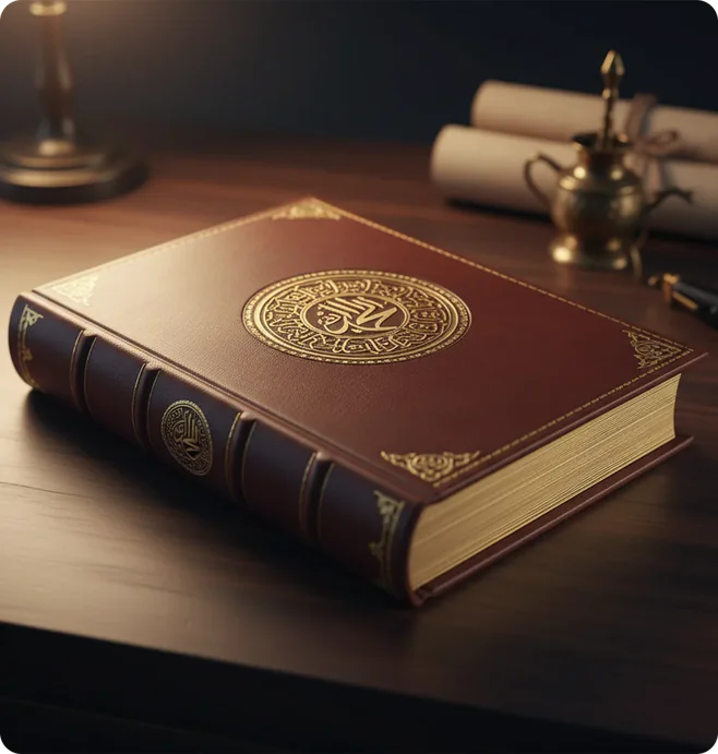Gold-tooled leather Qur’an binding